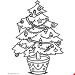 Christmas Tree Template Coloring Page