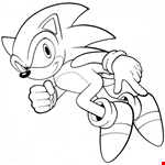Sonic Drawing Coloring Sheet