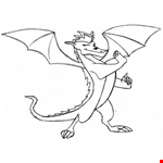 Coolest Dragon Free Coloring Page