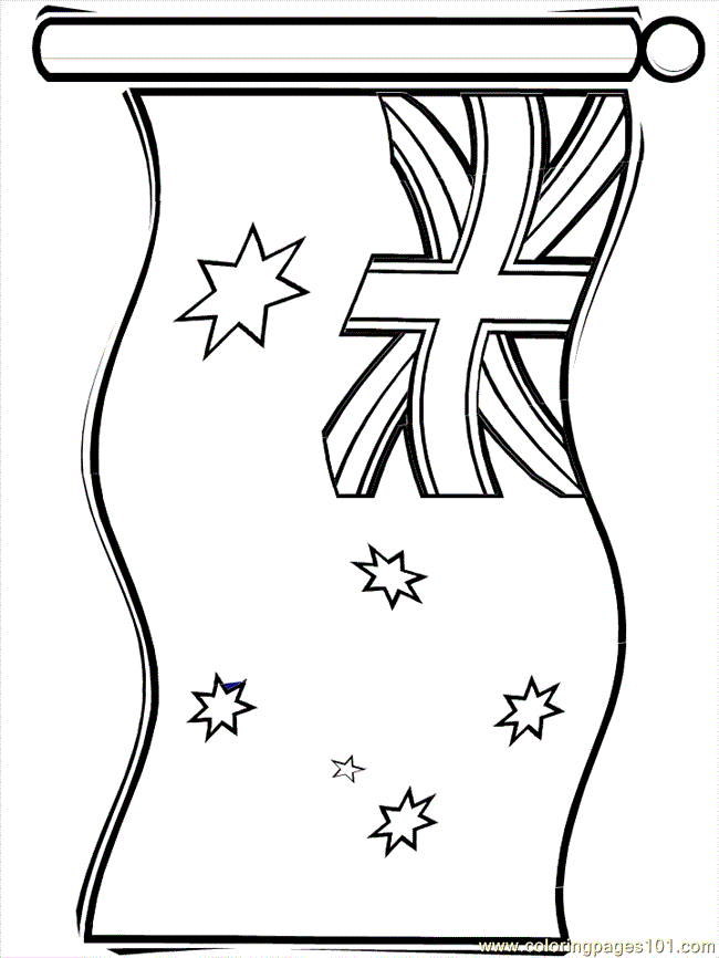 free printable coloring page of australia&#39;s flag | coloring pages