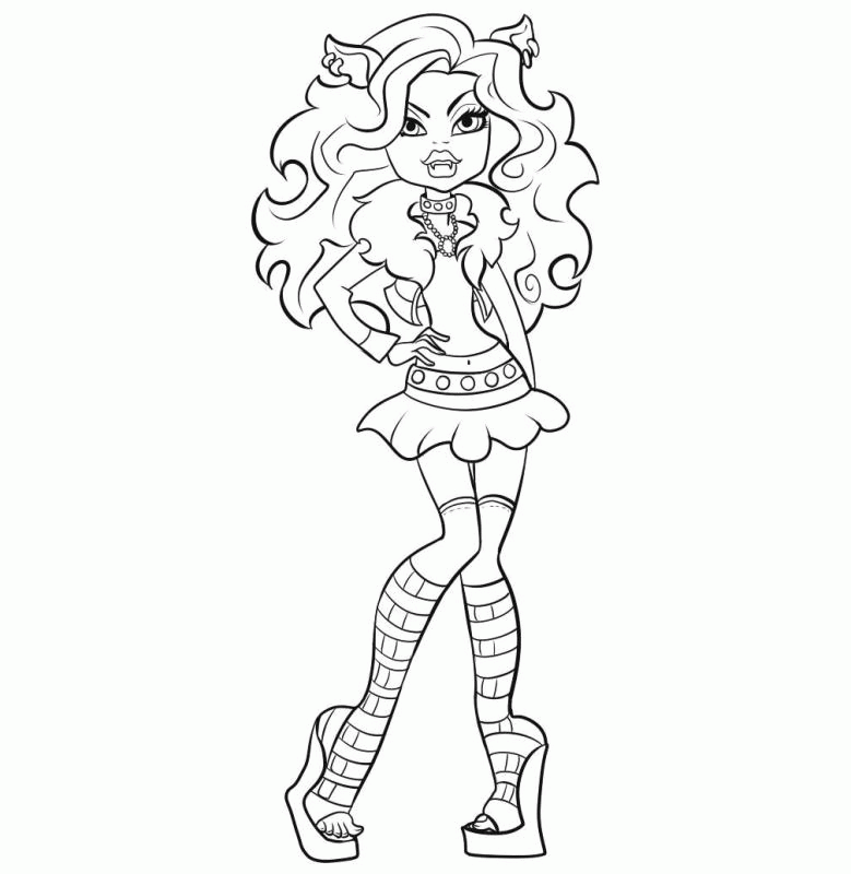 monster high coloring page