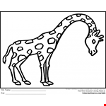 Giraffe Cartoon Drawing Sheet