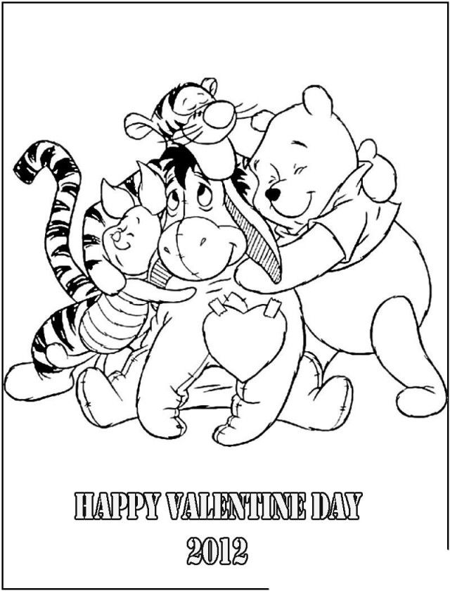 winnie the pooh valentine coloring pages coloring pages for kids 