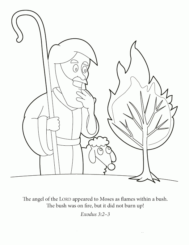 the burning bush bla colouring pages (page 2)