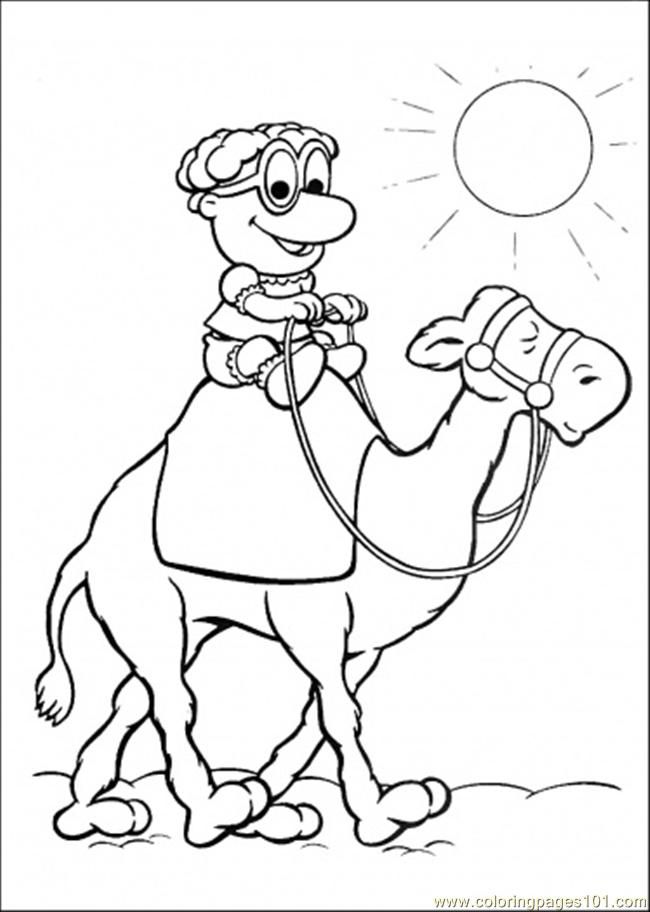 coloring pages the baby is riding camel (cartoons &gt; muppet babies 