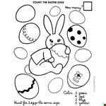 Easter Bunny Eggs Free Color By Number Puzzles