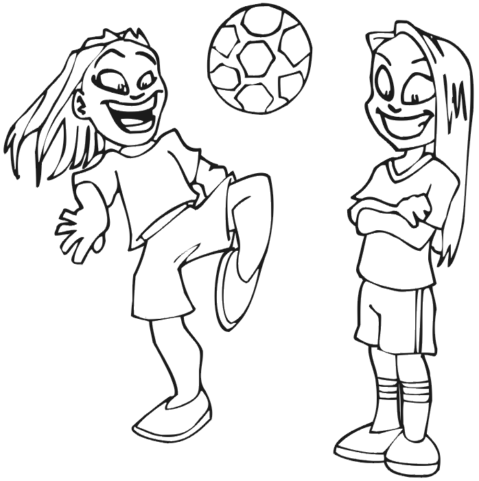 soccer girl colouring pages (page 2)