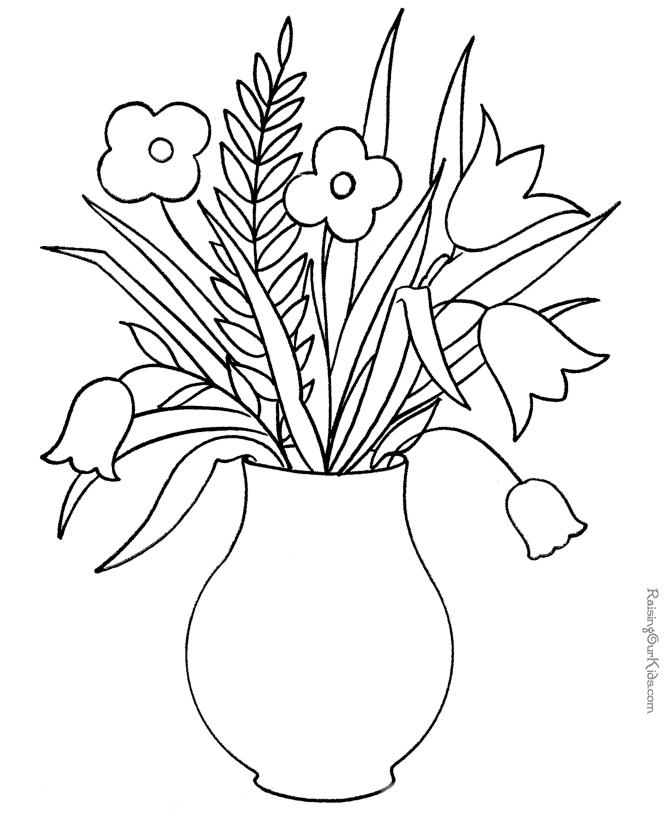 flowers coloring page for kids 026