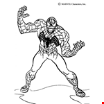 Venom Spiderman Drawing Page