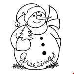 Christmas Snowman Coloring Book