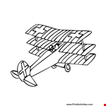 Airplane Coloring Page | Triplane 