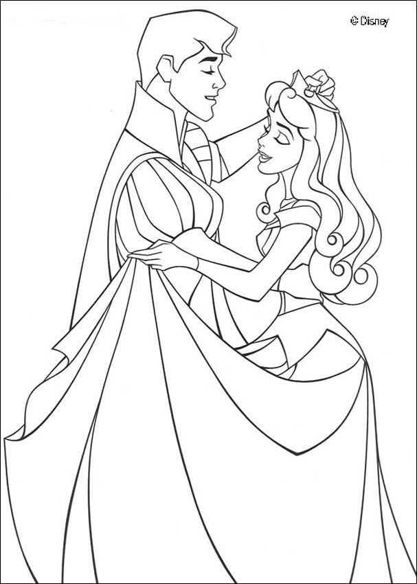 sleeping beauty aurora coloring page