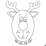 Rudolf the Red Nose Reindeer Colouring Page