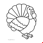 Easy Drawing of Turkey Coloring Pages