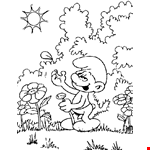 Kids Under : The Smurfs Coloring Pages 