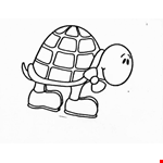 Cute Turtle Drawing Sheet