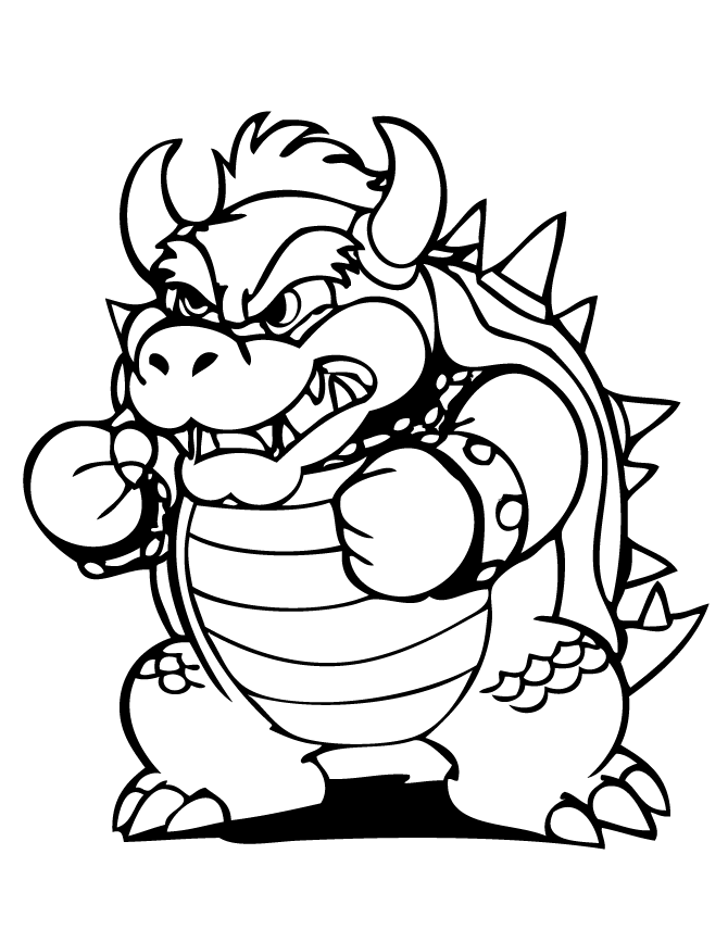 free printable bowser coloring pages | h &amp; m coloring pages