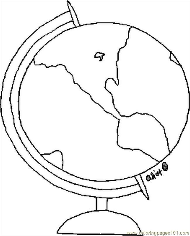 coloring pages globe (education &gt; school) - free printable 