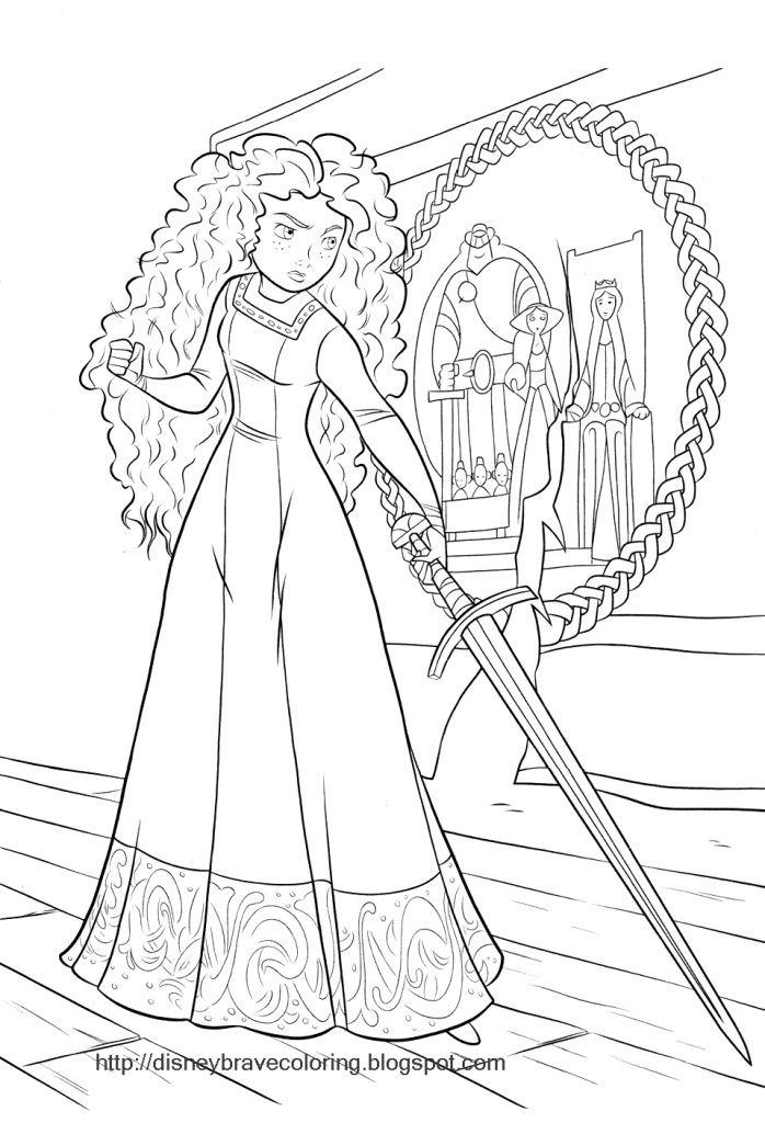 new merida brave coloring pages - decoloring
