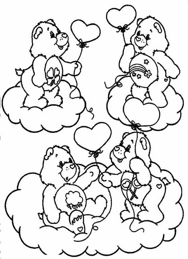 carebear with balloons colouring pages 287859 te amo coloring pages