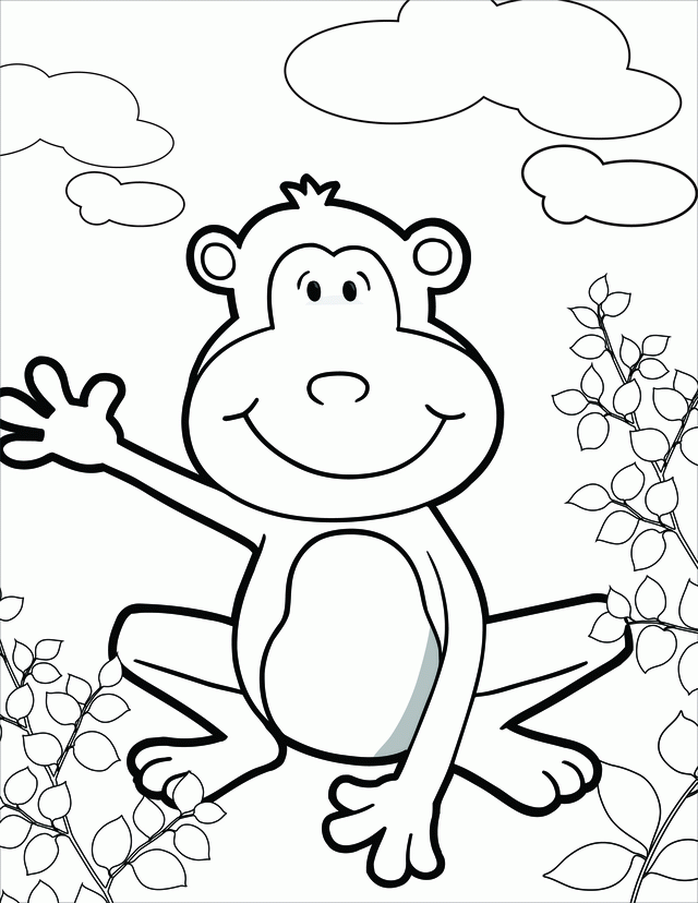 monkey printable drawing sheet
