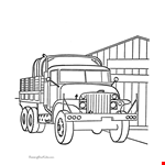 Military Truck Coloring Page  