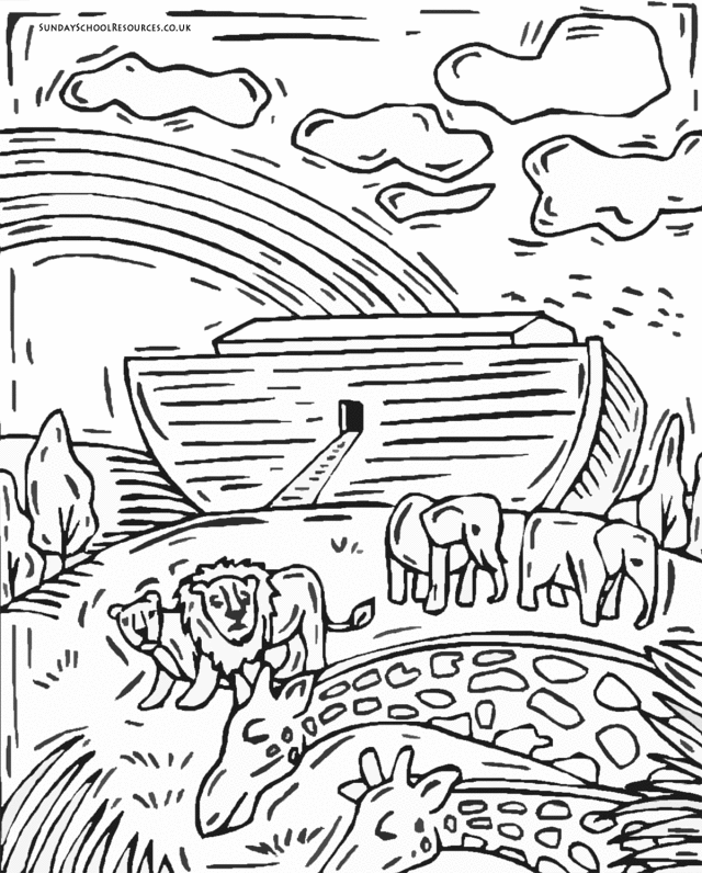 noah&#39;s ark bible coloring pages for kids | coloring pages