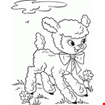 Easter Lamb Drawing Sheet