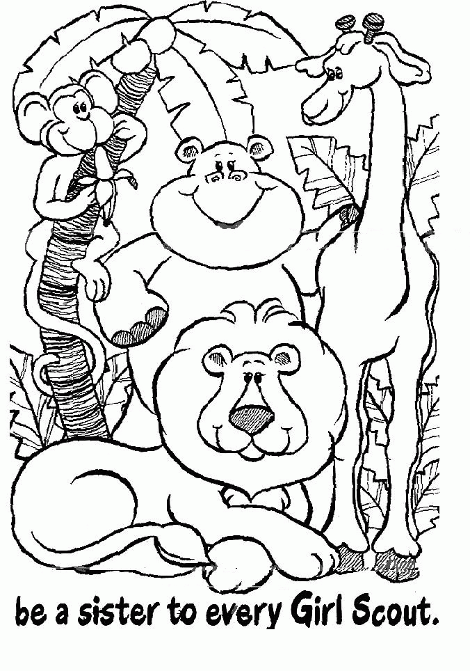 pix for &gt; girl scout coloring pages