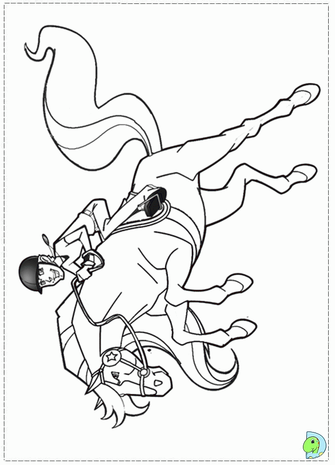 horseland coloring page- dinokids.