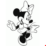 Minnie Mouse Line Clipart