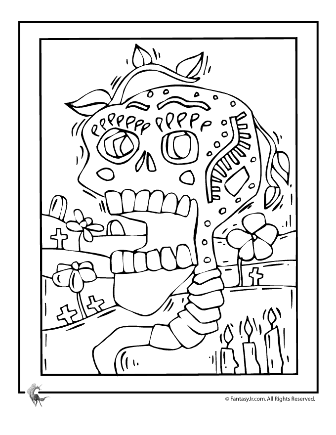 day of the dead coloring page | ahe: day of the dead