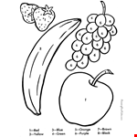 Fruit Color by Number sheet