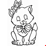 Marie the Cat Clipart Page