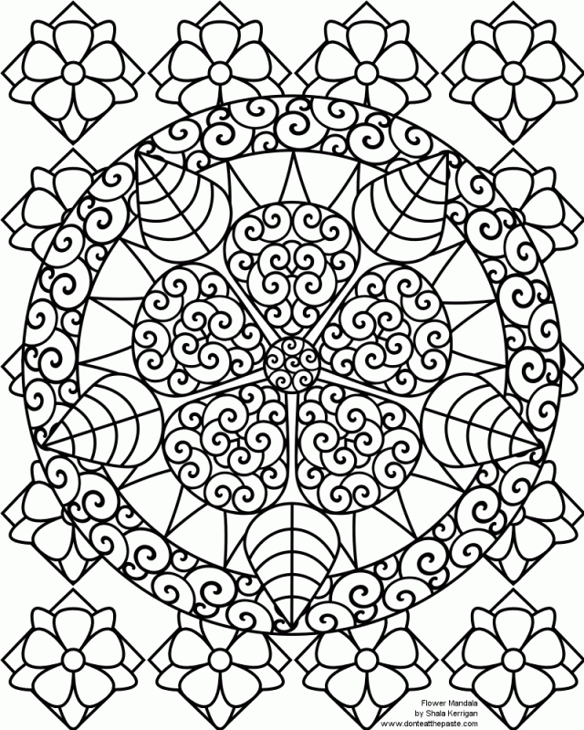 mandala drawing coloring page