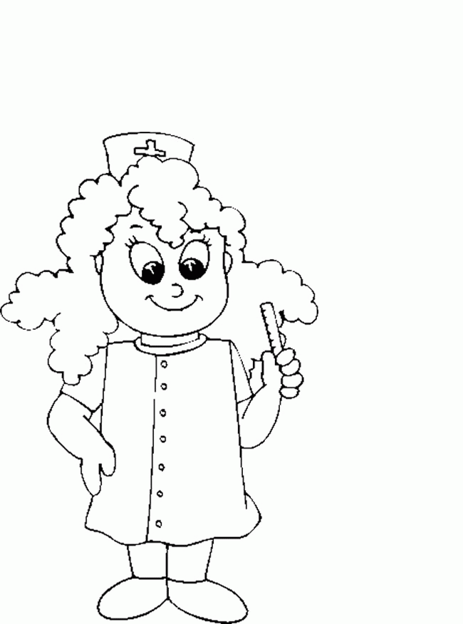 little nurse coloring for kids - doctor day coloring pages : girls 