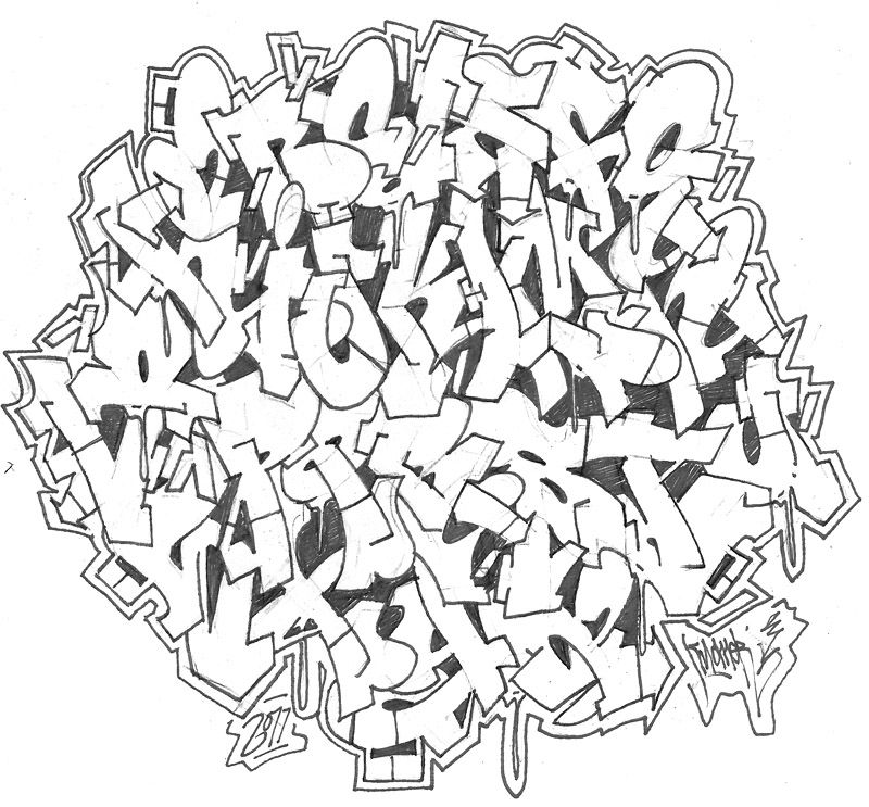 emo graffiti alphabet - quoteko.