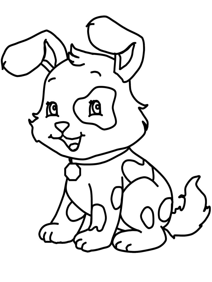 puppy line drawing