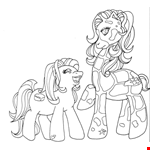 MLP Giraffe And Pony Lineart By  