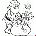  Santa Cartoon Colourings