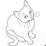 Cartoon Cat Colourings