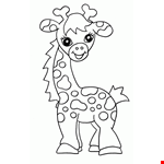 Cute Giraffe Drawing Sheet