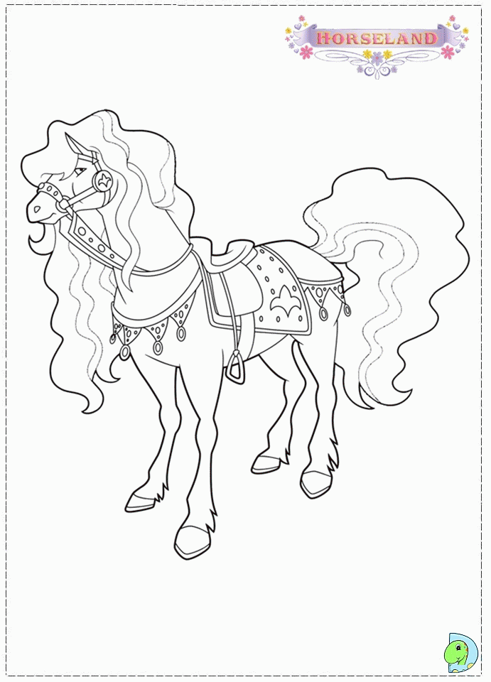 horseland coloring page- dinokids.