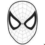 Free Printable Spider Man Face Cut Out Coloring Page Template