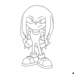 Sonic Knuckles the Echidna Colors Coloring Pages To Print