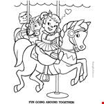 Carousel Horse Drawing Page