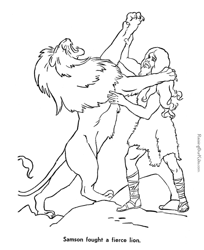 samson and delilah printable coloring pages