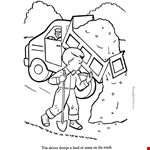 Dump Truck Coloring Page  