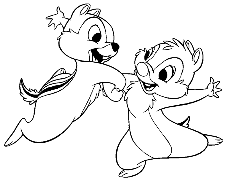 chip &amp; dale coloring pages