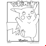 Pikachu Pokemon Coloring Page | Cartoon Jr. 